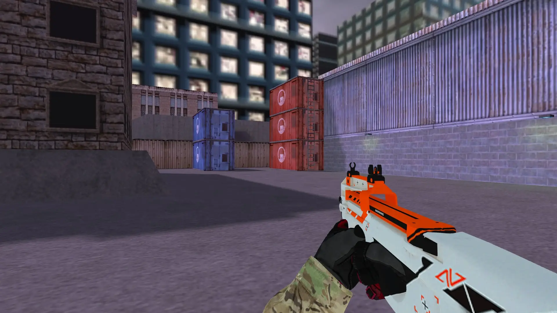 P90 — Specialist Gloves Crimson Kimono Pack — cs_assault (first person)