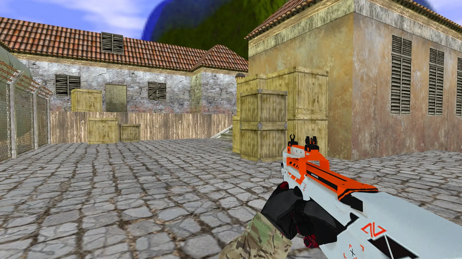P90 — Specialist Gloves Crimson Kimono Pack — de_inferno (first person)