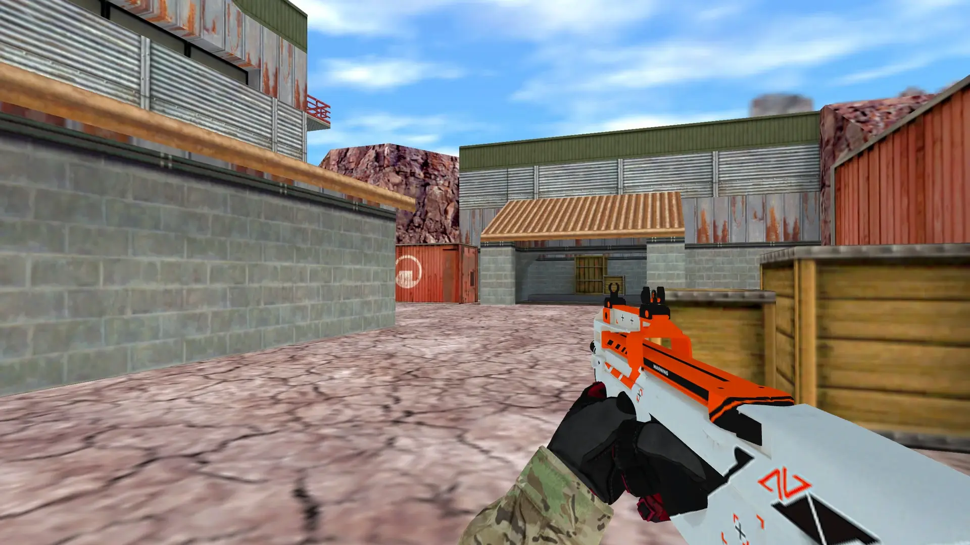 P90 — Specialist Gloves Crimson Kimono Pack — de_nuke (first person)