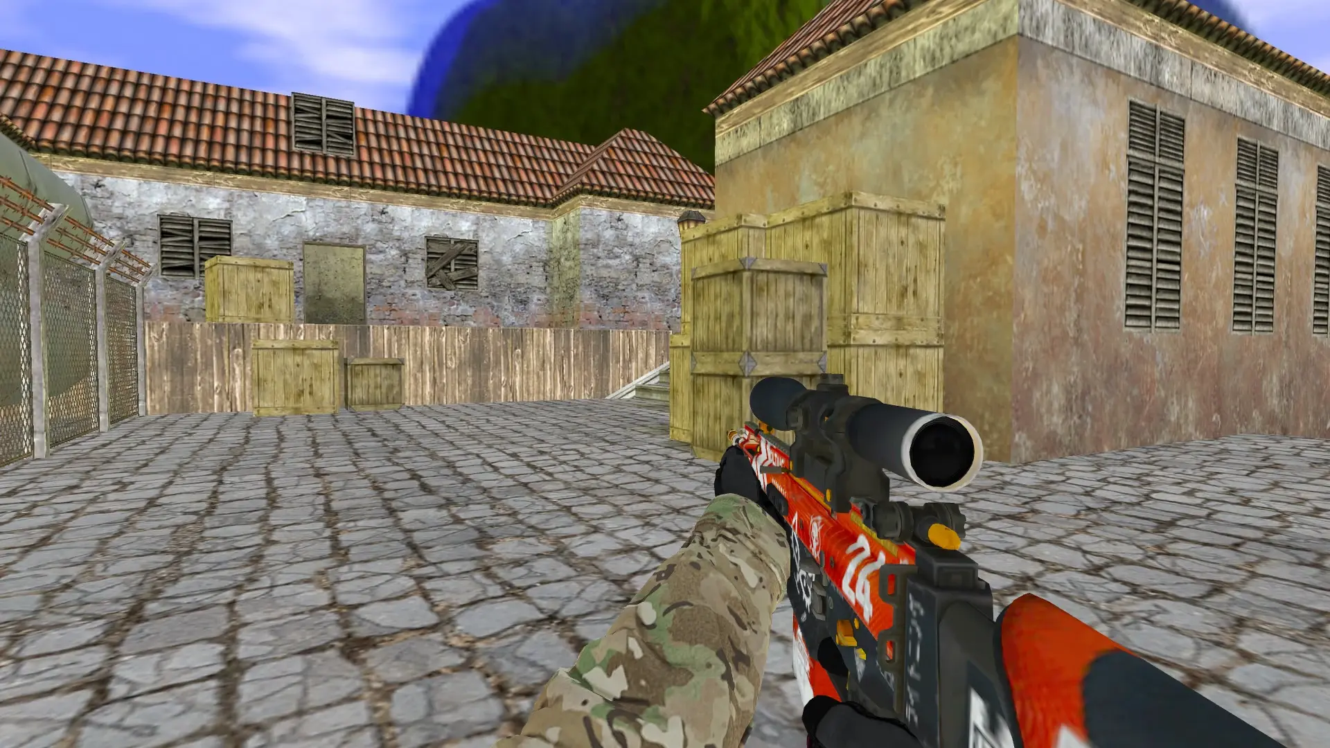 SG550 — Specialist Gloves Crimson Kimono Pack — de_inferno (first person)