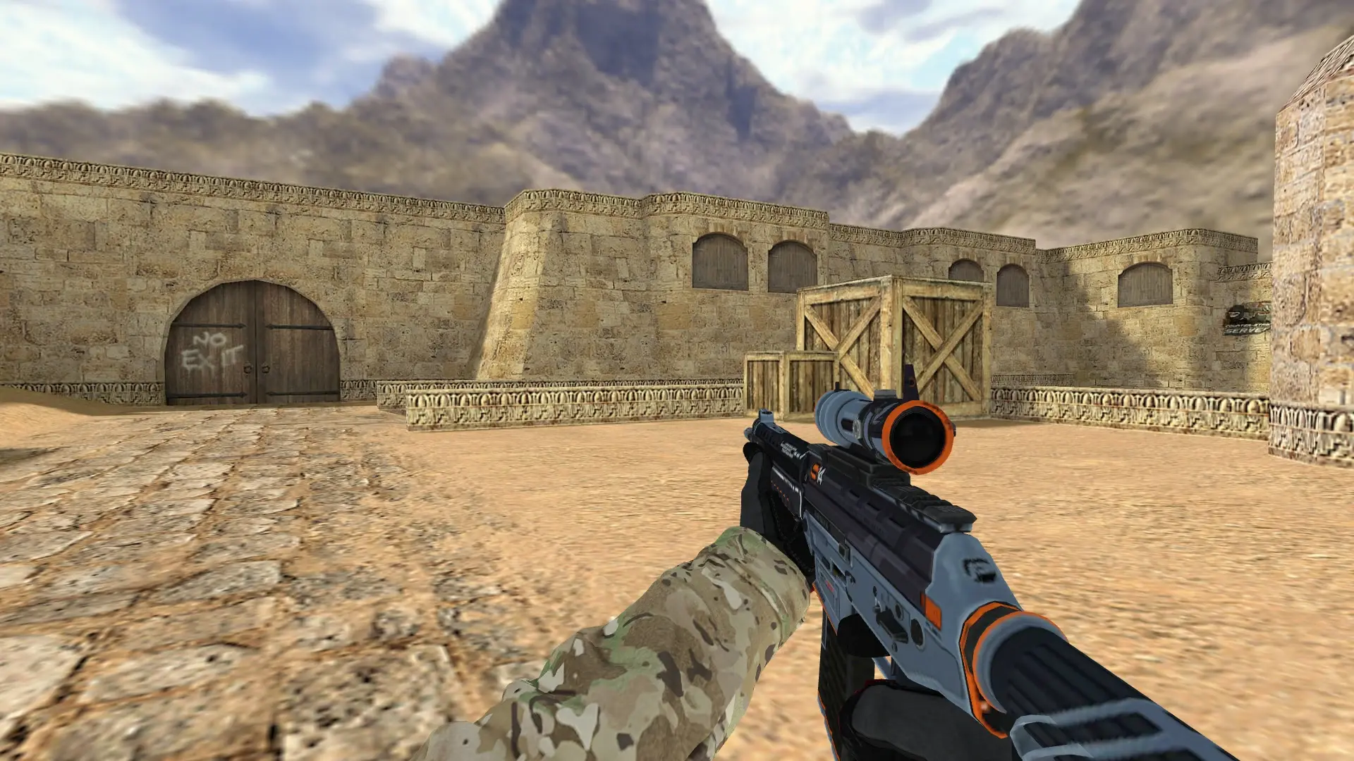 SG552 — Specialist Gloves Crimson Kimono Pack — de_dust2 (first person)