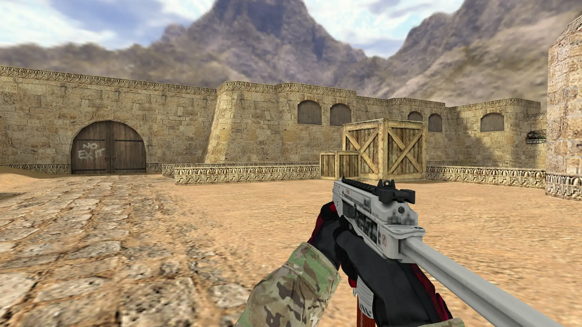 TMP — Specialist Gloves Crimson Kimono Pack — de_dust2 (first person)
