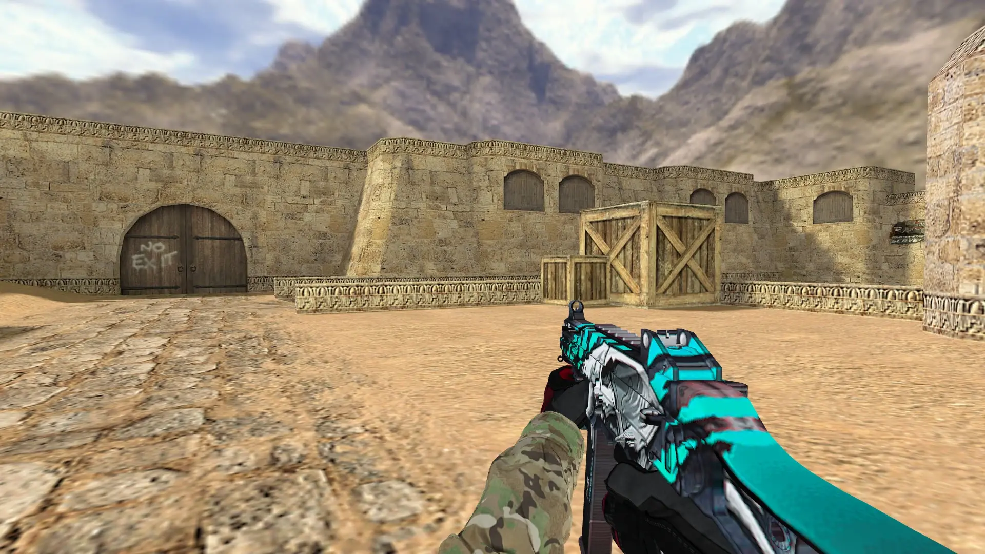 UMP-45 — Specialist Gloves Crimson Kimono Pack — de_dust2 (first person)