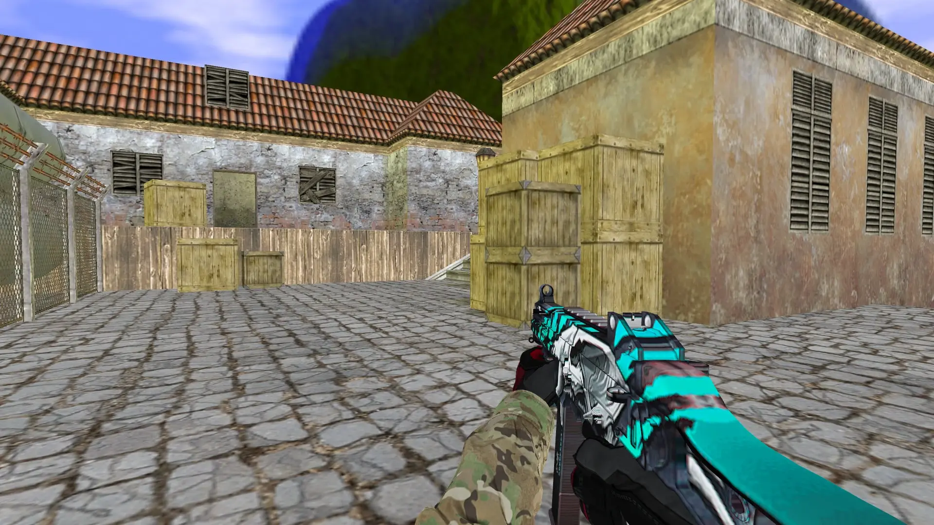 UMP-45 — Specialist Gloves Crimson Kimono Pack — de_inferno (first person)