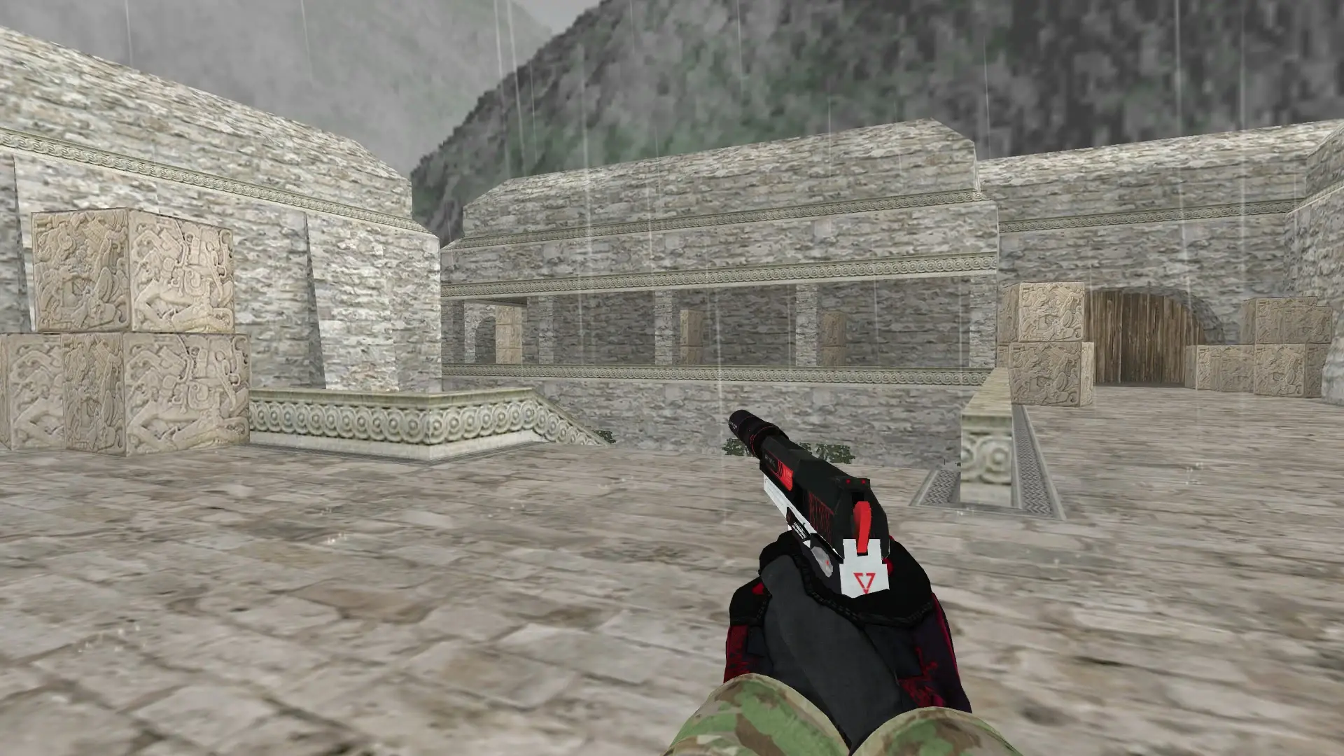 USP — Specialist Gloves Crimson Kimono Pack — de_aztec (first person)