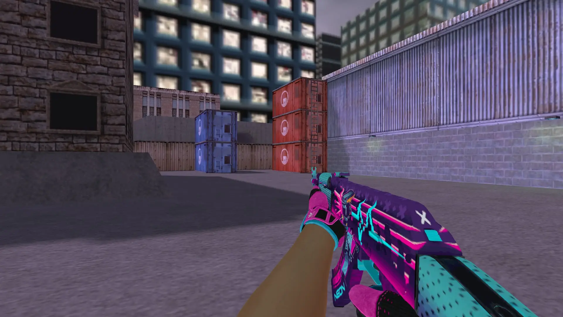 AK-47 — Sports Gloves Vice Pack — cs_assault (first person)