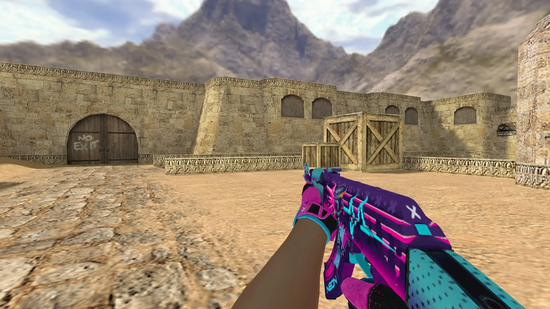 AK-47 — Sports Gloves Vice Pack — de_dust2 (first person)
