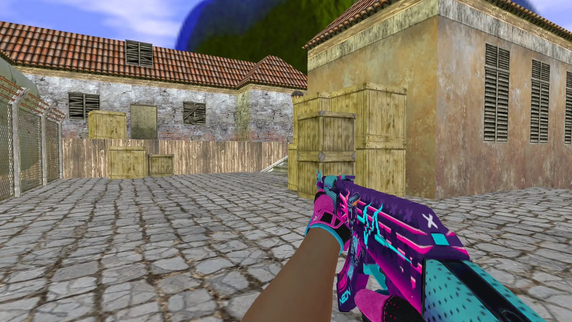 AK-47 — Sports Gloves Vice Pack — de_inferno (first person)