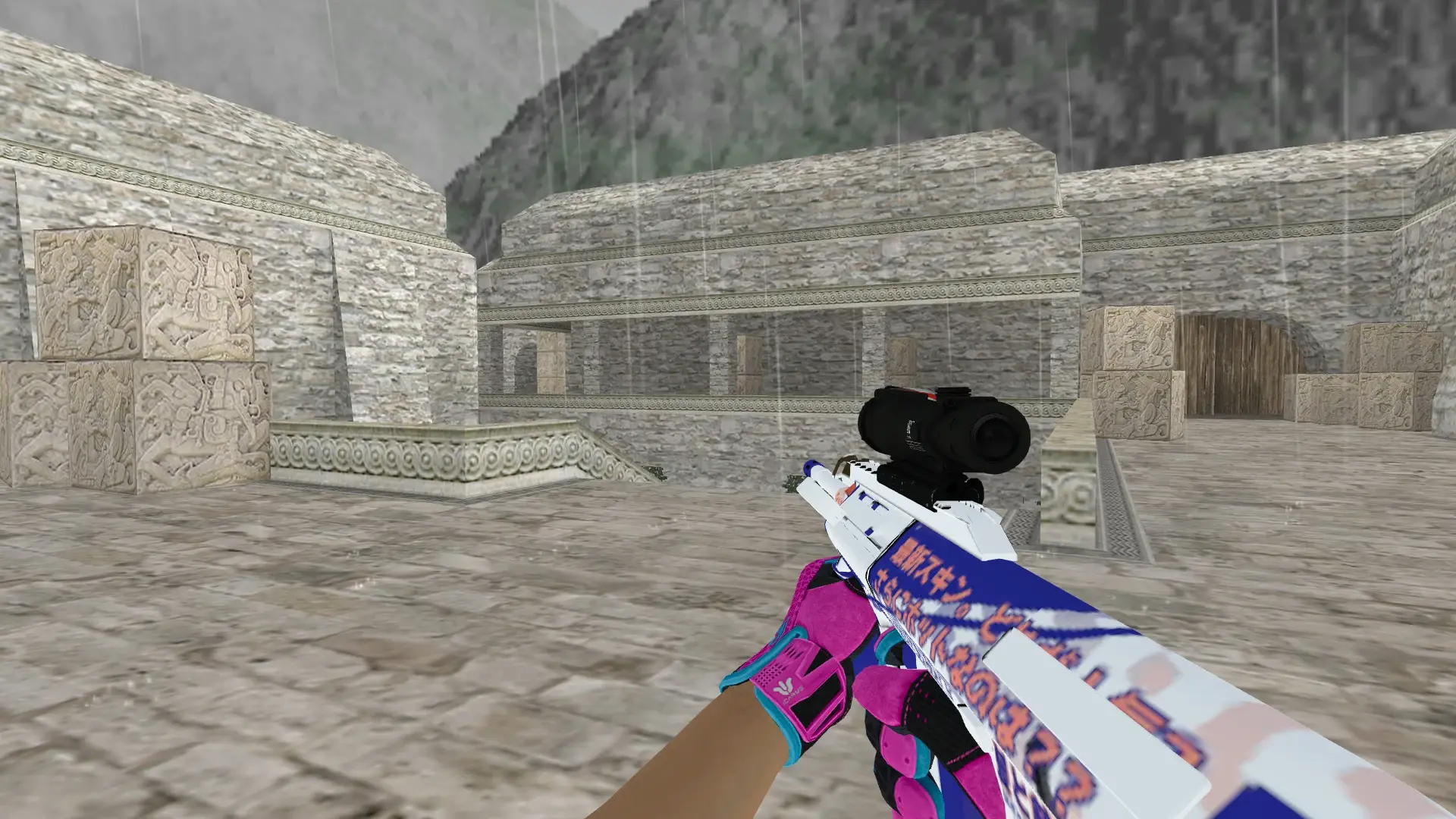 AUG — Sports Gloves Vice Pack — de_aztec (first person)