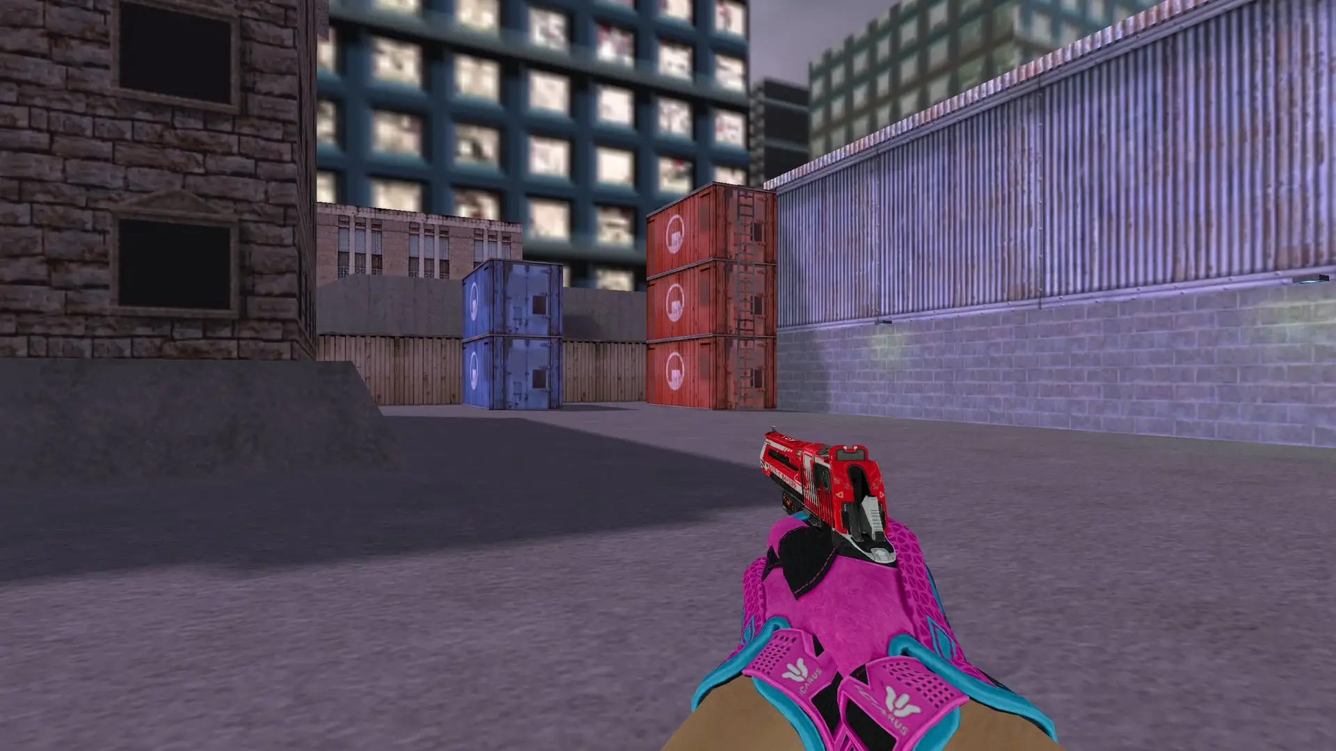 Desert Eagle — Sports Gloves Vice Pack — cs_assault (first person)