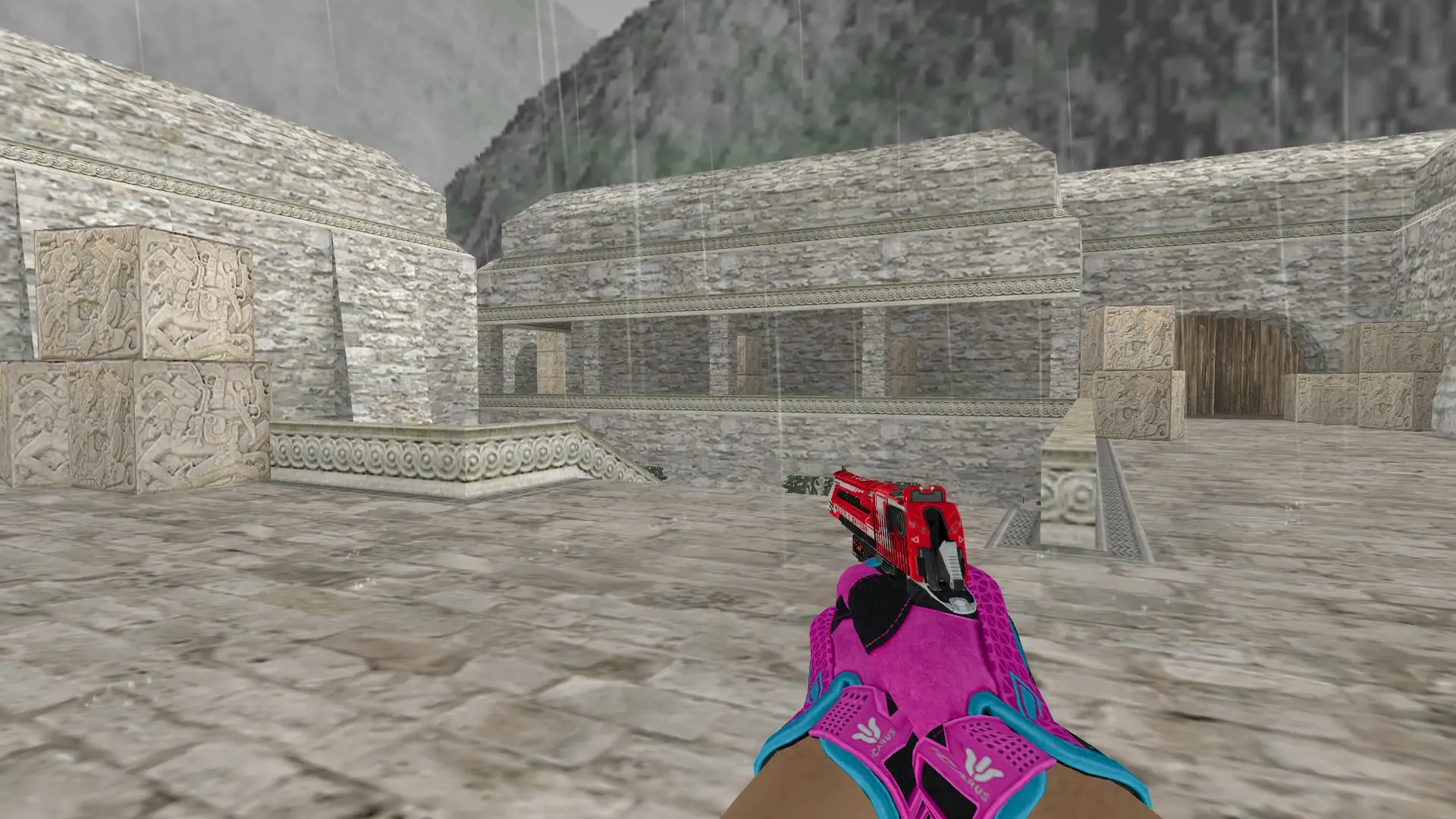 Desert Eagle — Sports Gloves Vice Pack — de_aztec (first person)