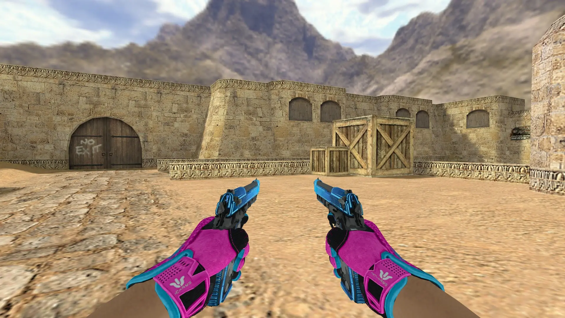 Dual Berettas — Sports Gloves Vice Pack — de_dust2 (first person)