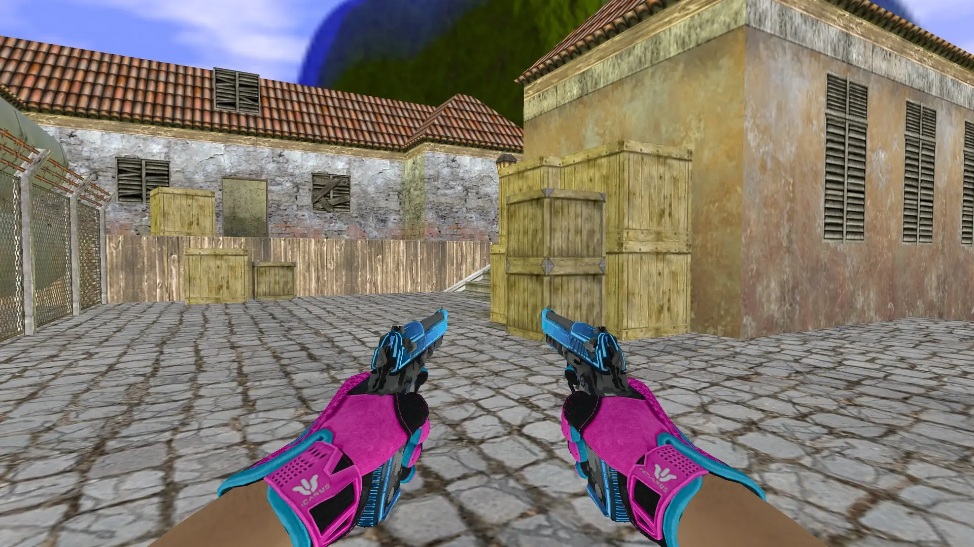 Dual Berettas — Sports Gloves Vice Pack — de_inferno (first person)