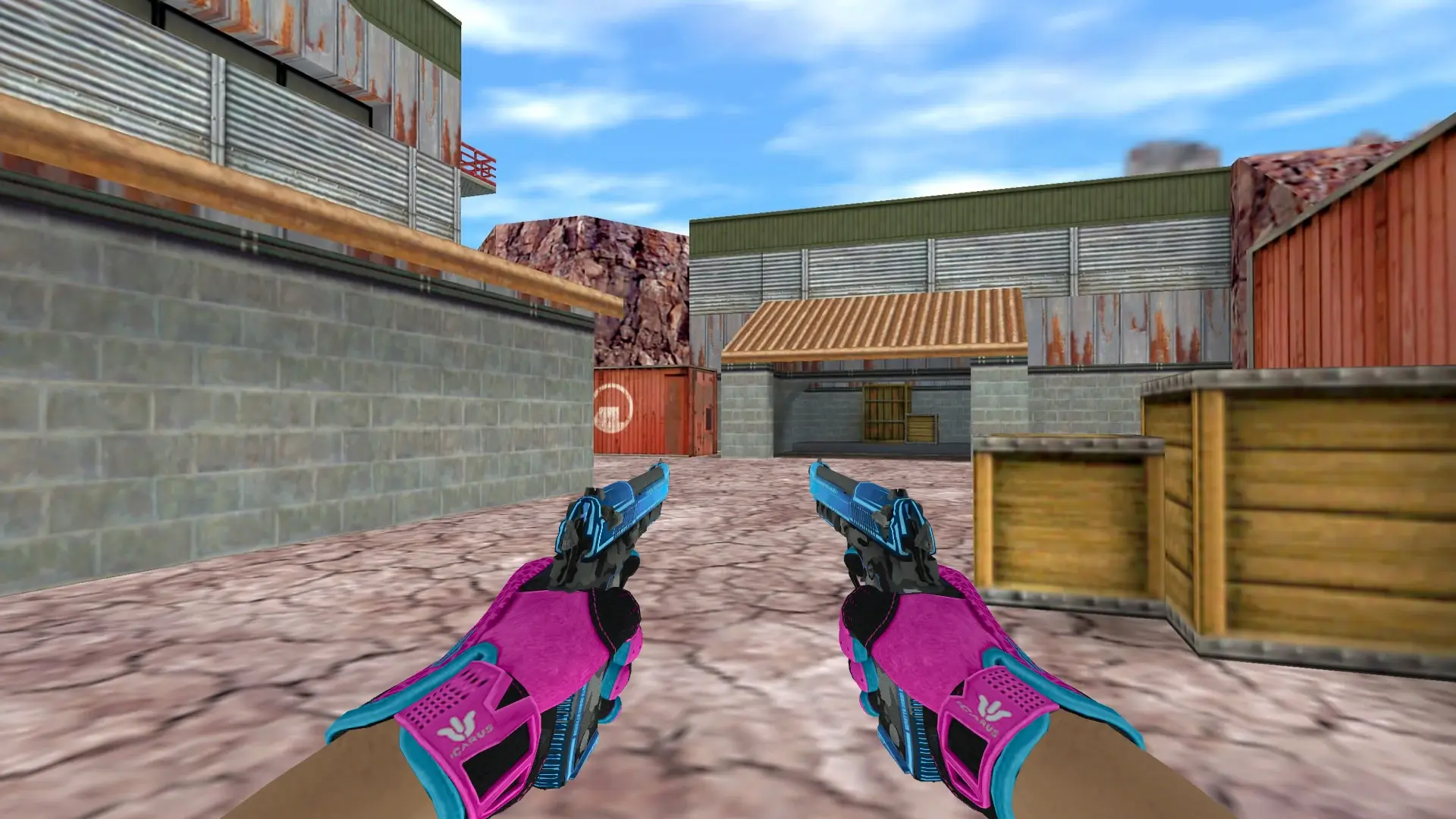 Dual Berettas — Sports Gloves Vice Pack — de_nuke (first person)