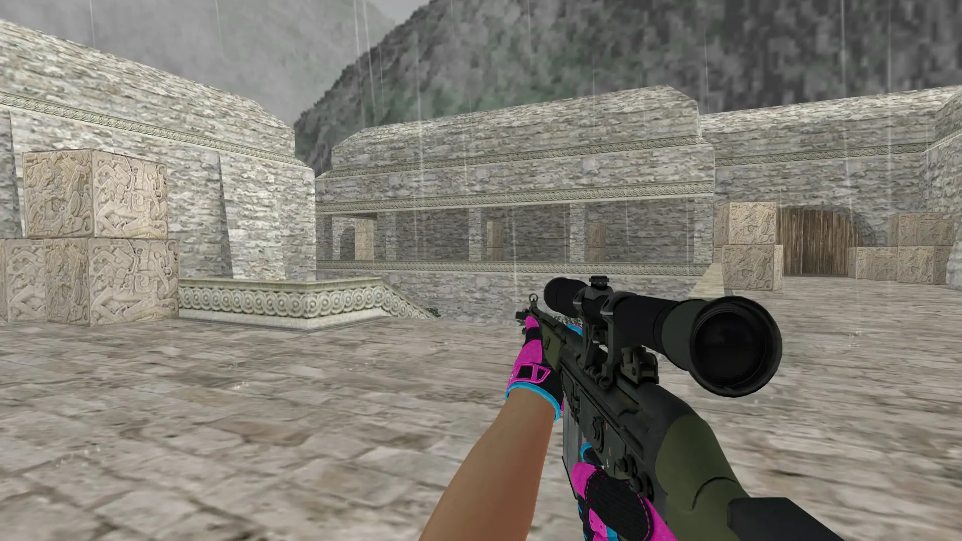 G3SG1 — Sports Gloves Vice Pack — de_aztec (first person)