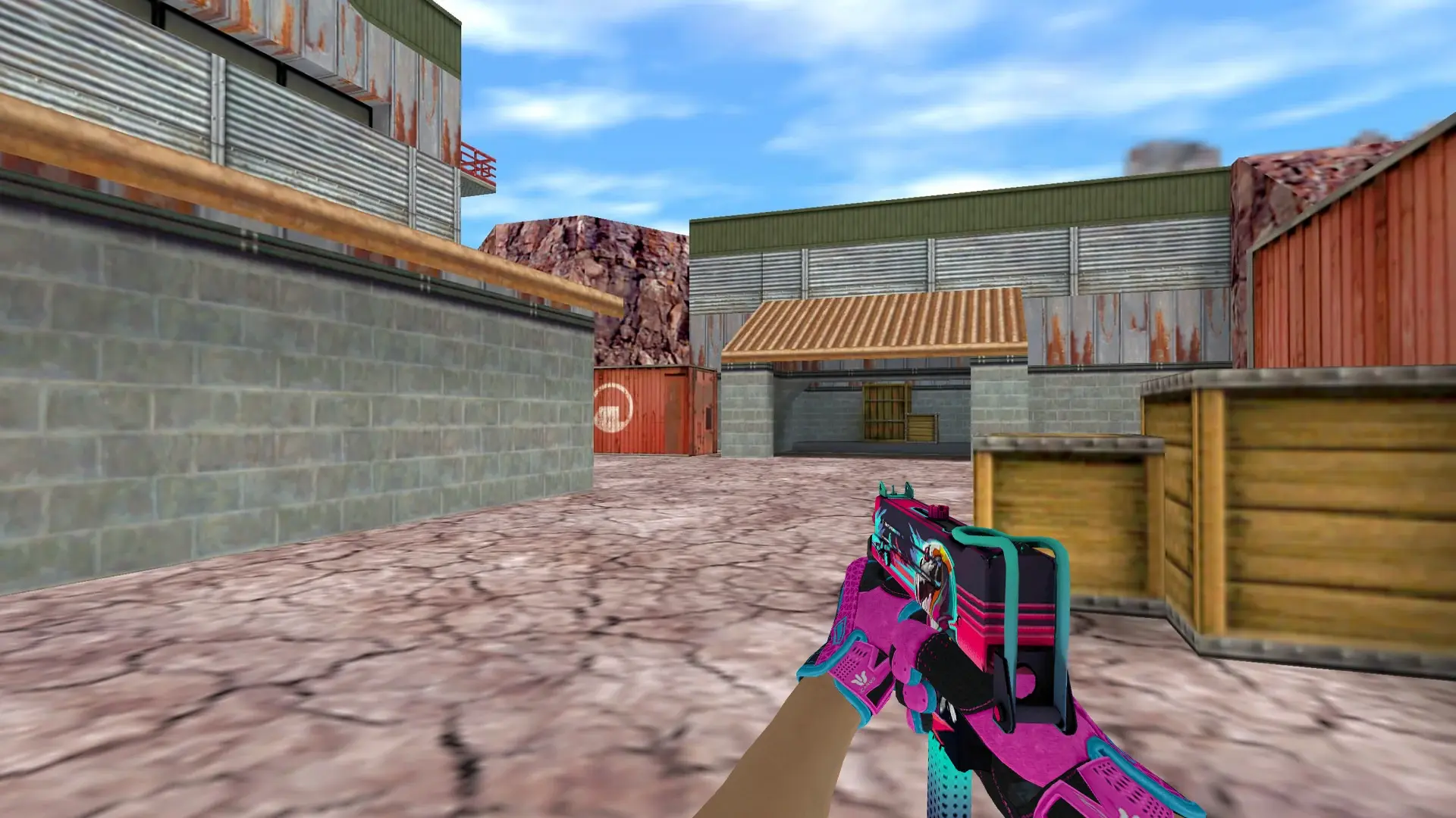 MAC-10 — Sports Gloves Vice Pack — de_nuke (first person)