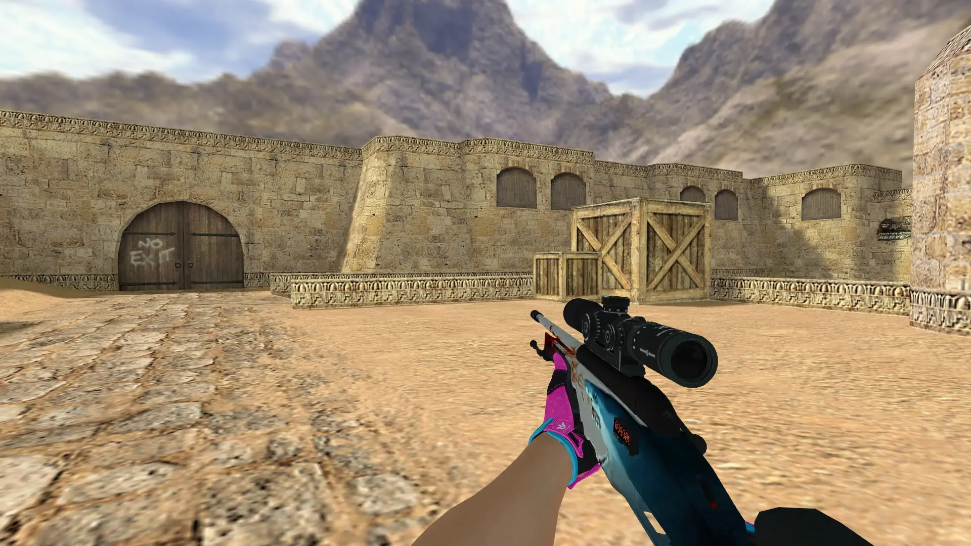 Scout — Sports Gloves Vice Pack — de_dust2 (first person)