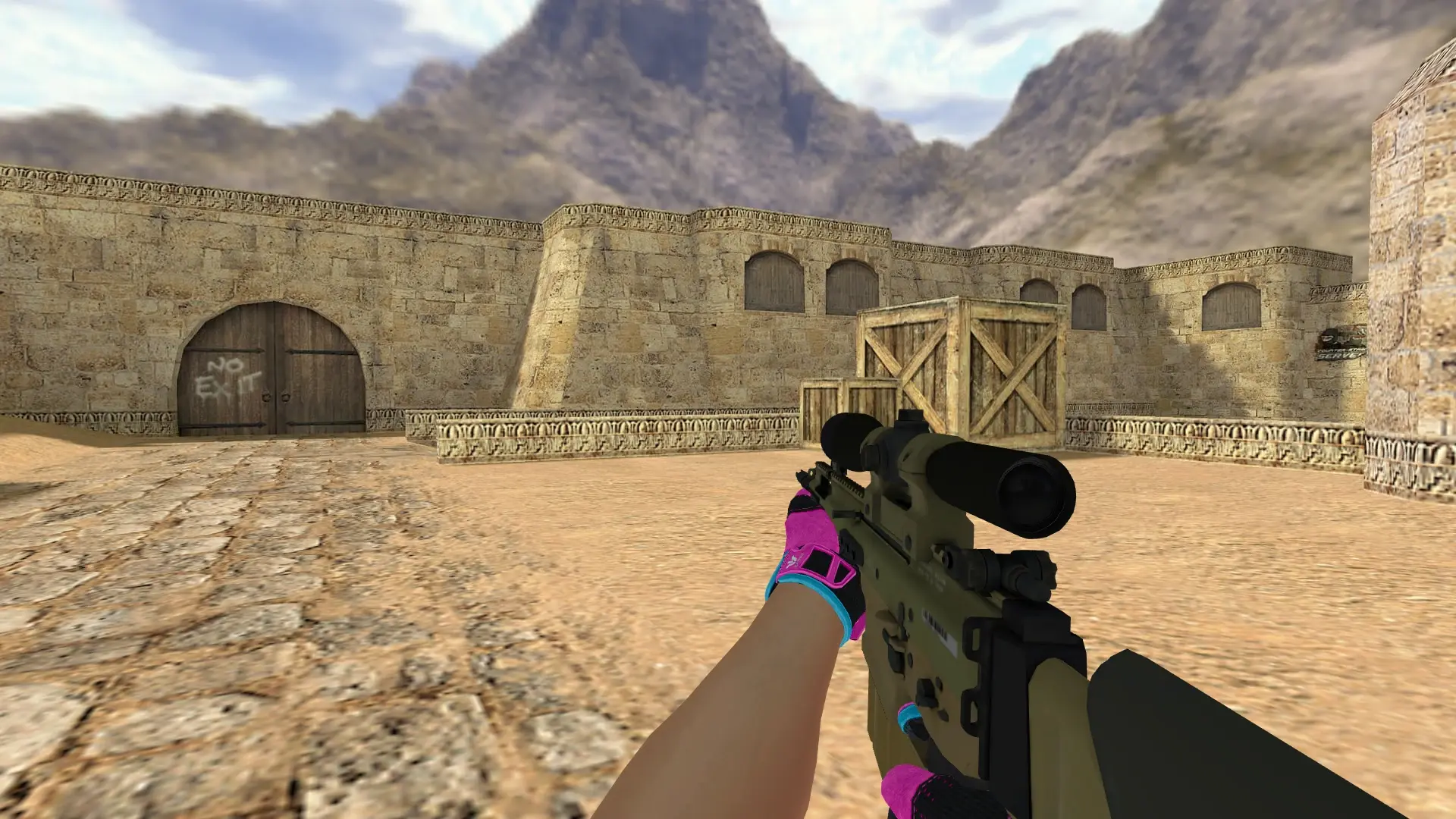 SG550 — Sports Gloves Vice Pack — de_dust2 (first person)