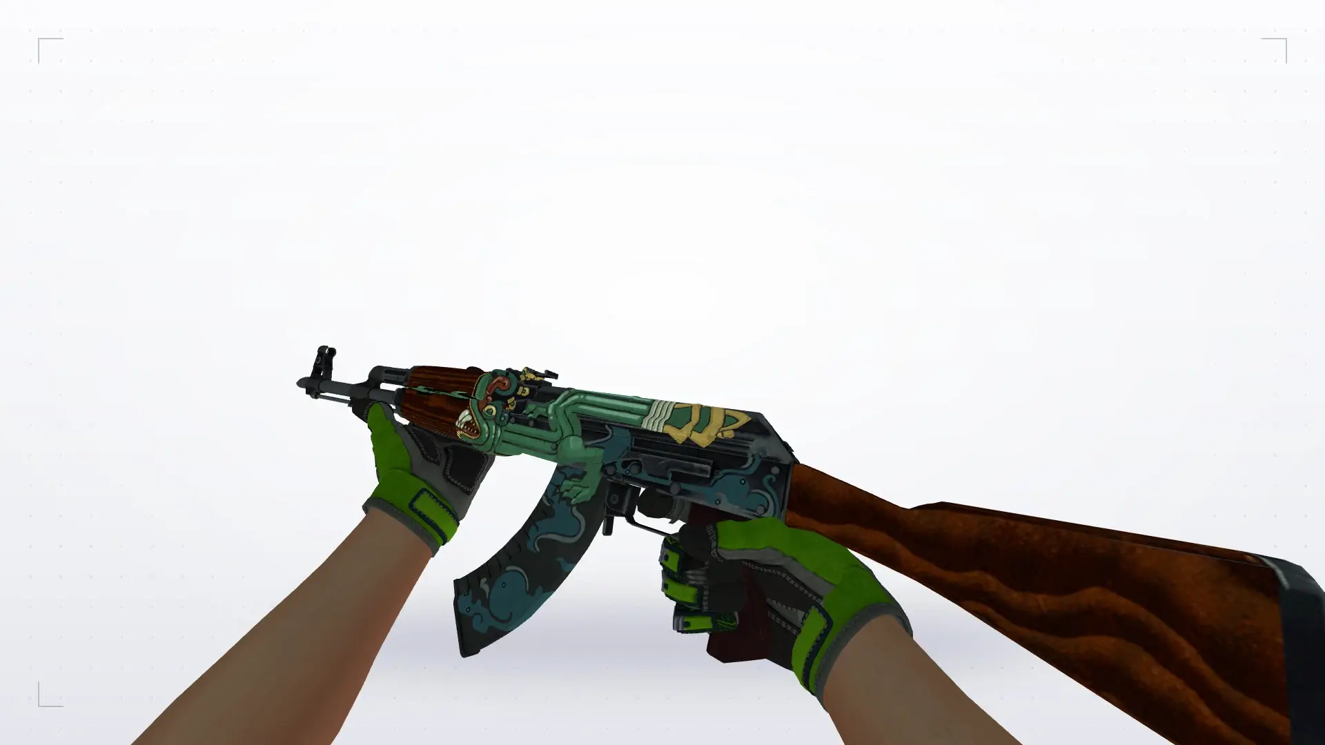 AK-47 — Specialist Gloves Emerald Web Pack — first person