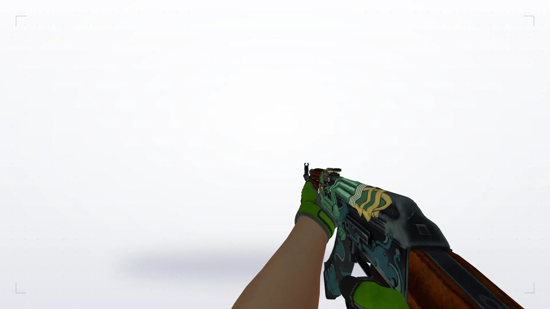 AK-47 — Specialist Gloves Emerald Web Pack — first person