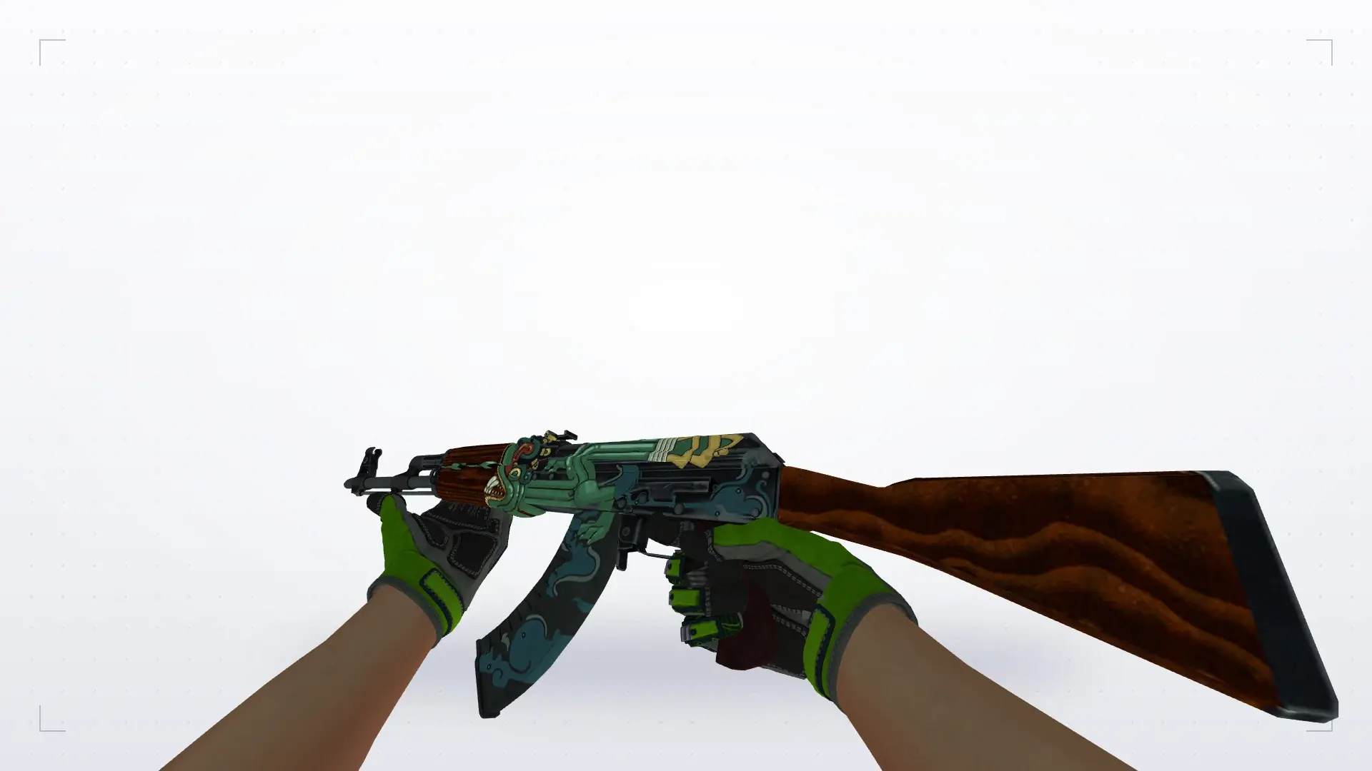 AK-47 — Specialist Gloves Emerald Web Pack — first person