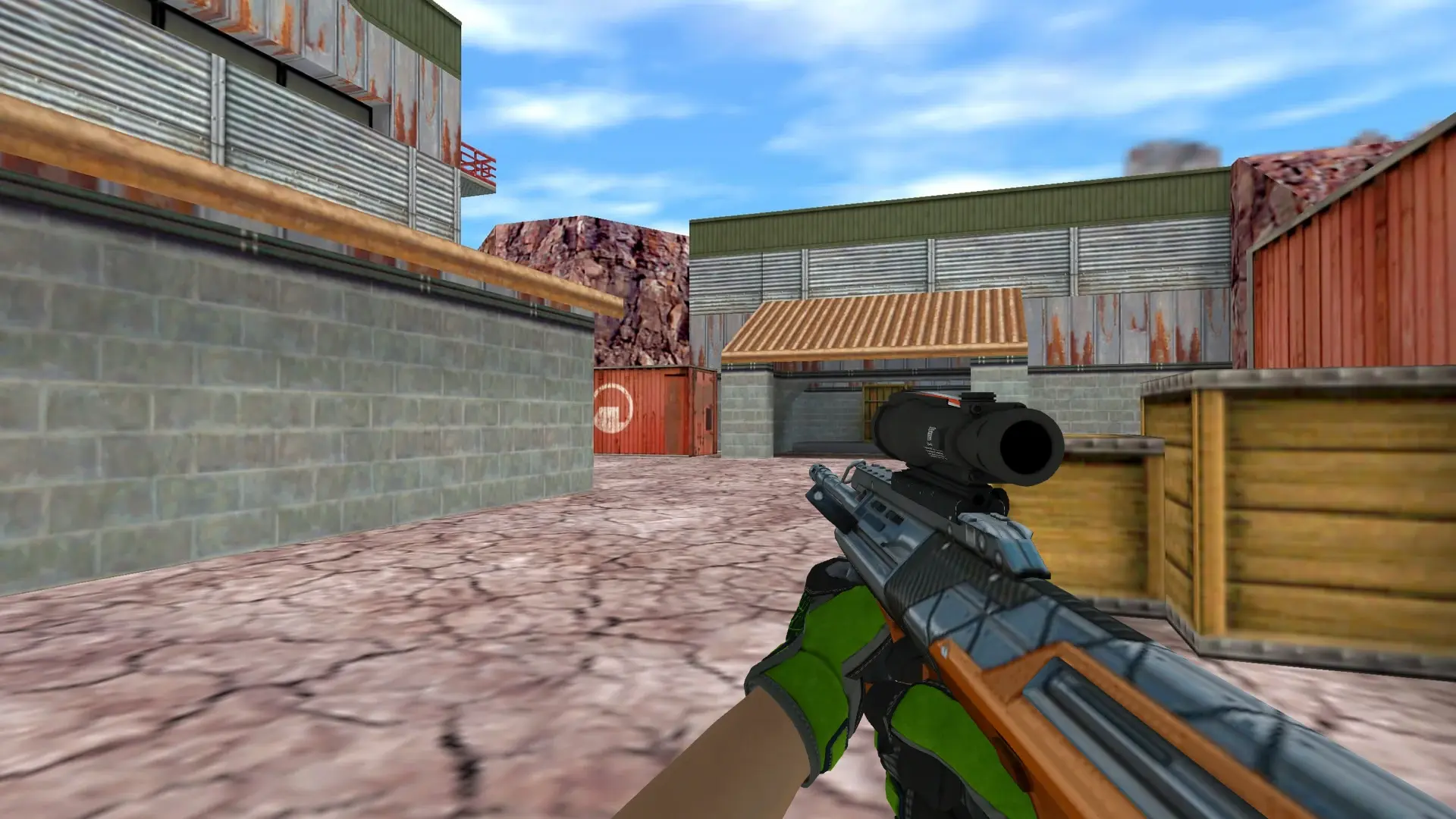 AUG — Specialist Gloves Emerald Web Pack — de_nuke (first person)