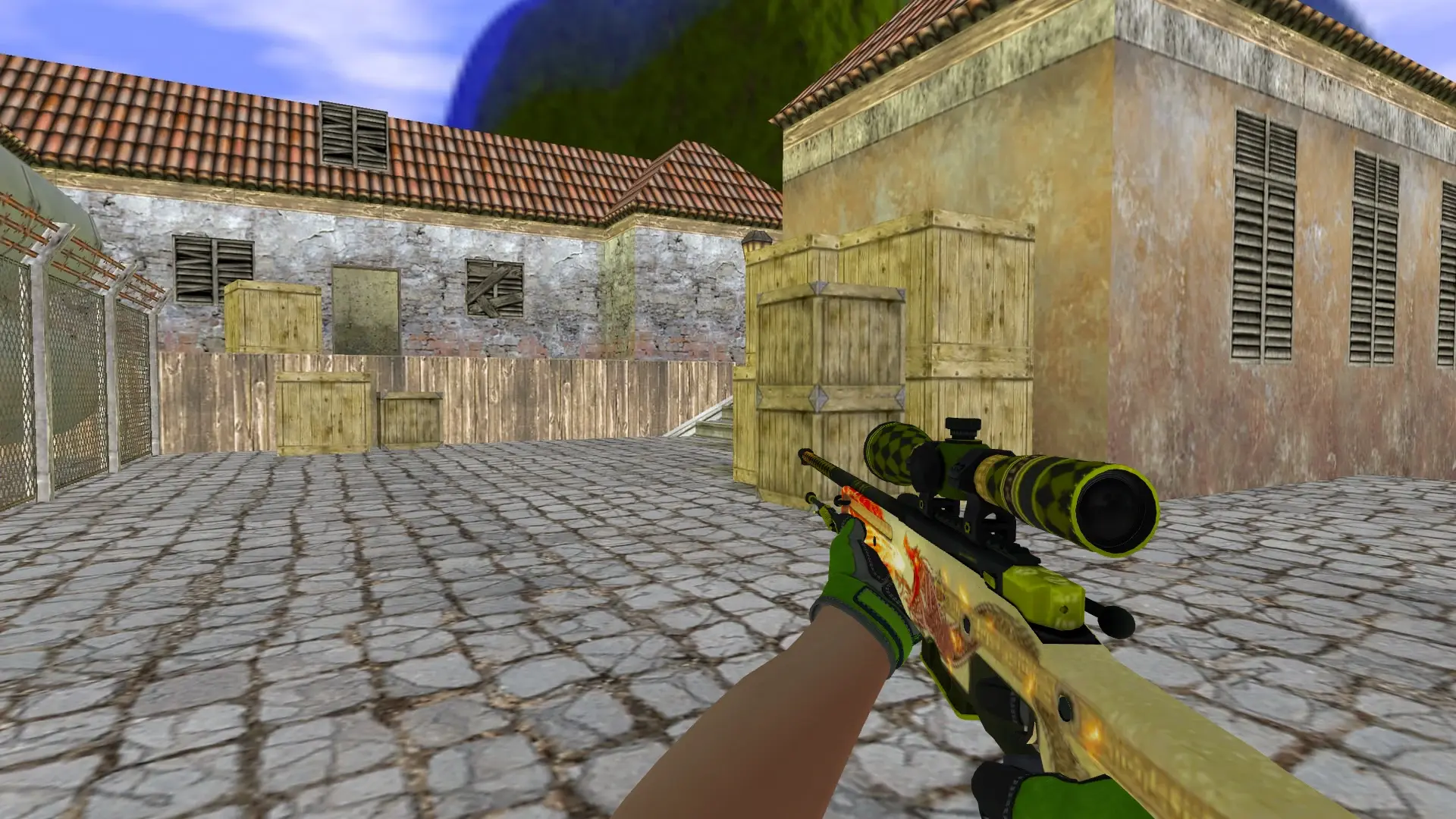 AWP — Specialist Gloves Emerald Web Pack — de_inferno (first person)