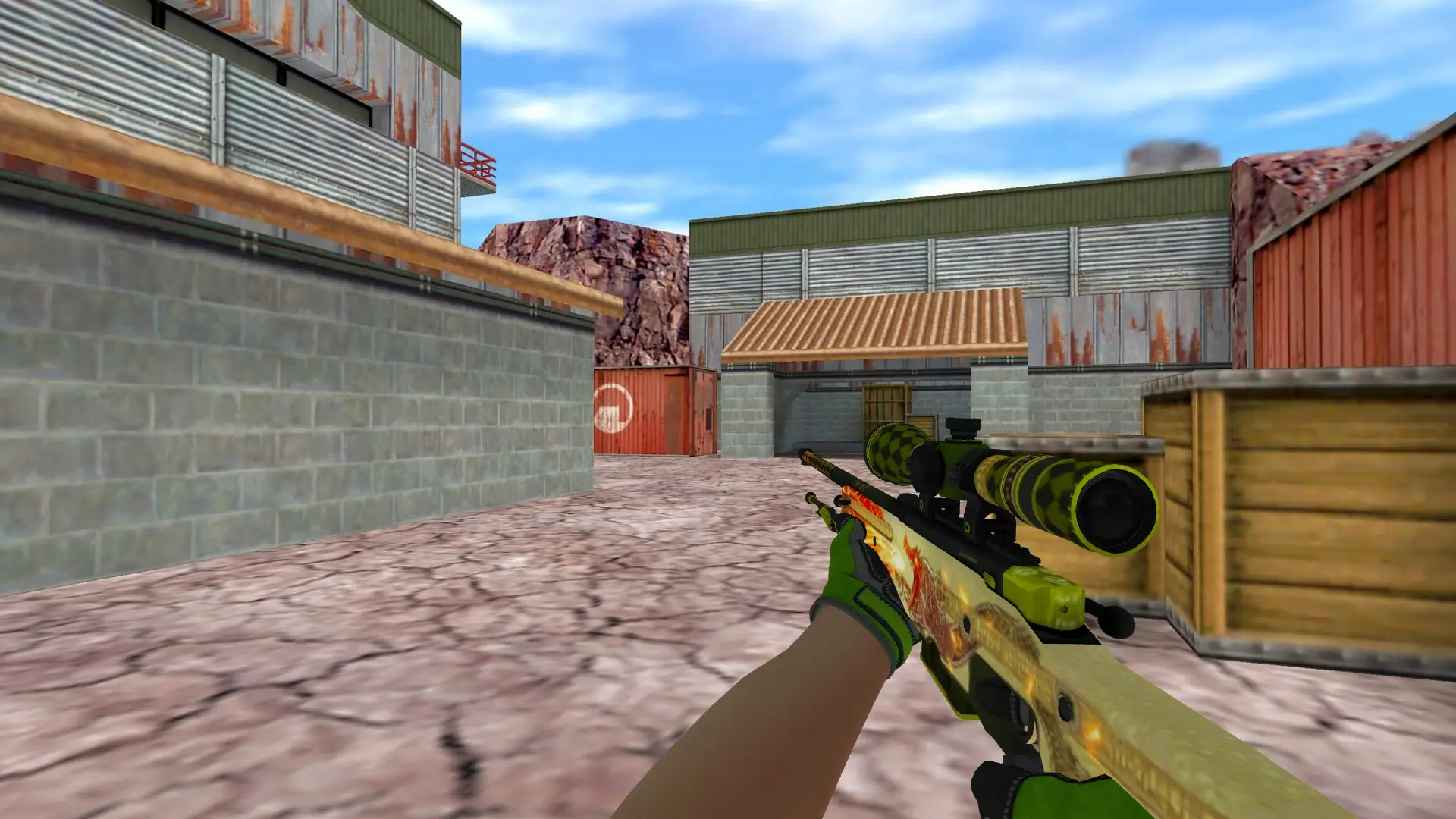 AWP — Specialist Gloves Emerald Web Pack — de_nuke (first person)