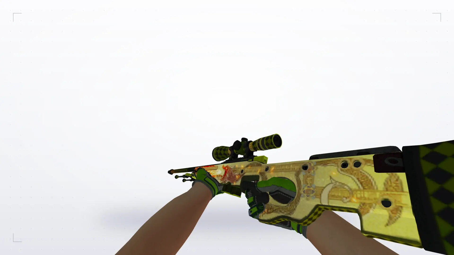 AWP — Specialist Gloves Emerald Web Pack — first person