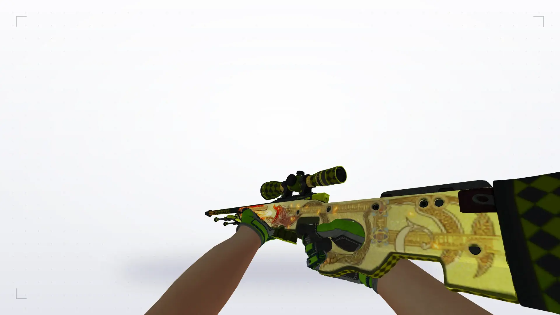 AWP — Specialist Gloves Emerald Web Pack — first person