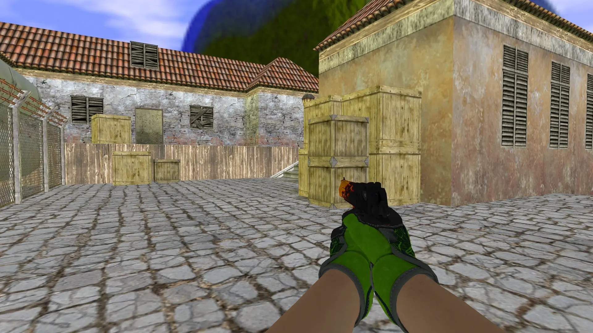 Desert Eagle — Specialist Gloves Emerald Web Pack — de_inferno (first person)
