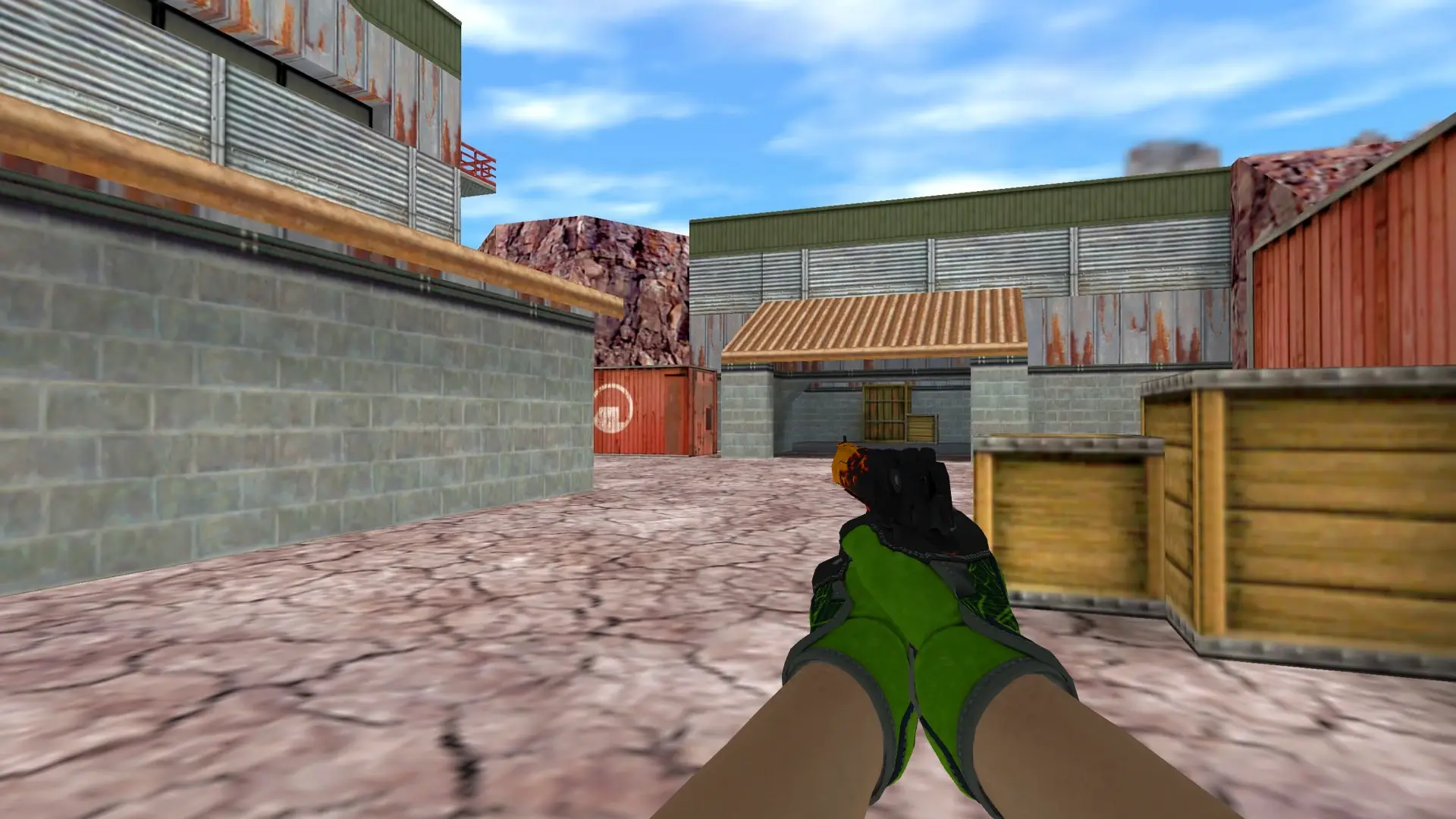 Desert Eagle — Specialist Gloves Emerald Web Pack — de_nuke (first person)