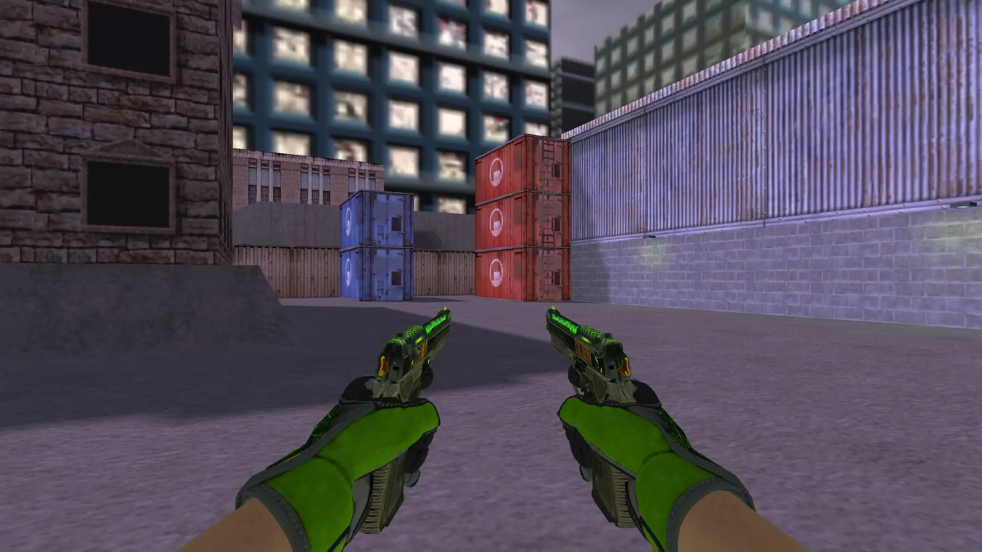 Dual Berettas — Specialist Gloves Emerald Web Pack — cs_assault (first person)