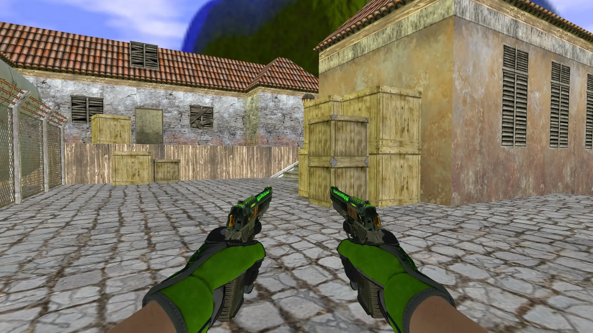 Dual Berettas — Specialist Gloves Emerald Web Pack — de_inferno (first person)