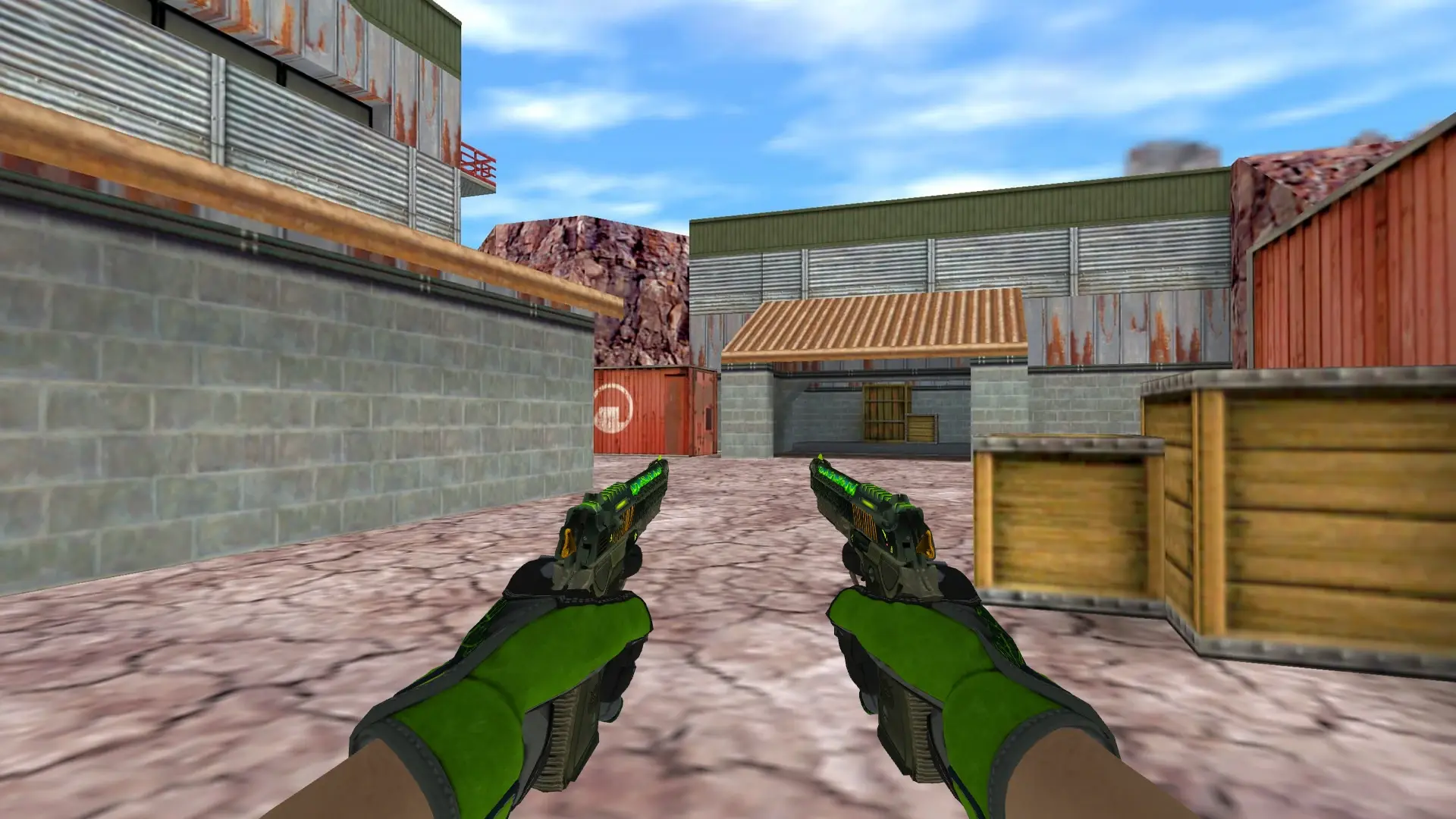 Dual Berettas — Specialist Gloves Emerald Web Pack — de_nuke (first person)