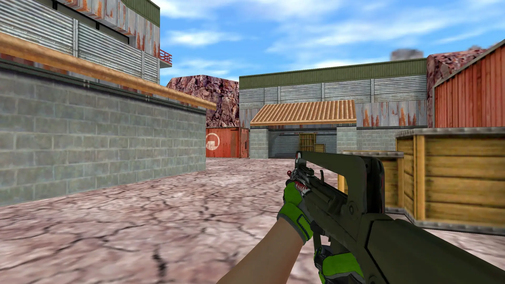 FAMAS — Specialist Gloves Emerald Web Pack — de_nuke (first person)