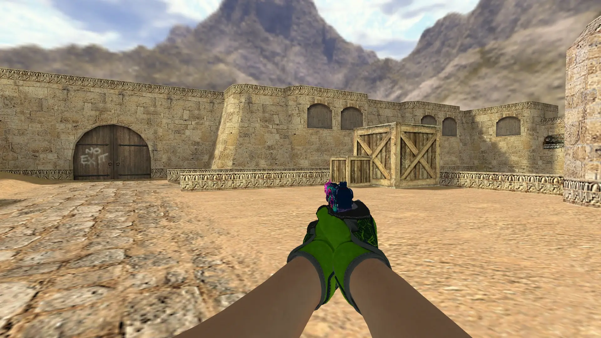 Five-SeveN — Specialist Gloves Emerald Web Pack — de_dust2 (first person)