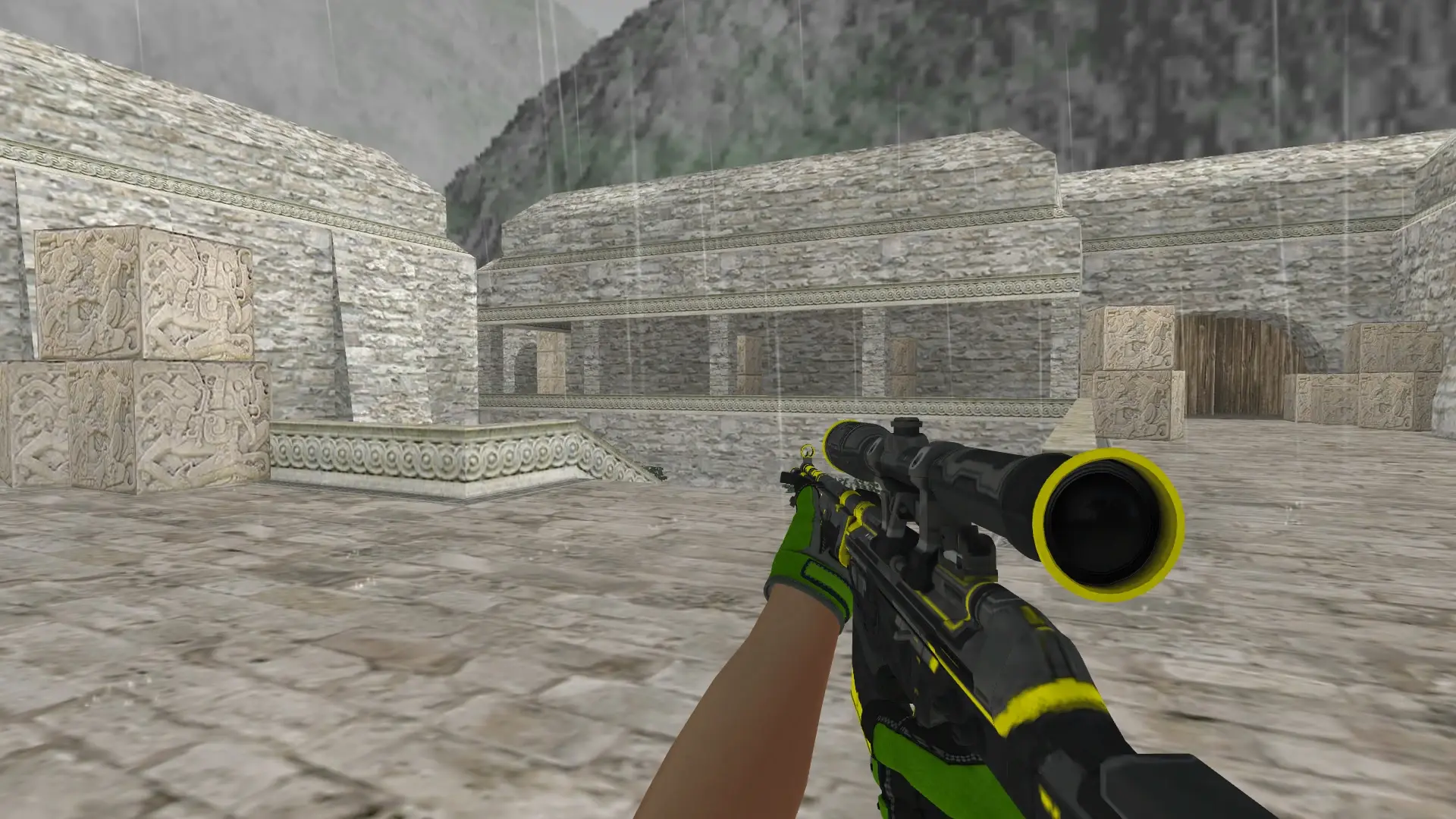 G3SG1 — Specialist Gloves Emerald Web Pack — de_aztec (first person)