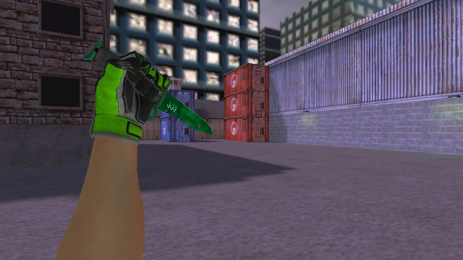 Knife — Specialist Gloves Emerald Web Pack — cs_assault (first person)