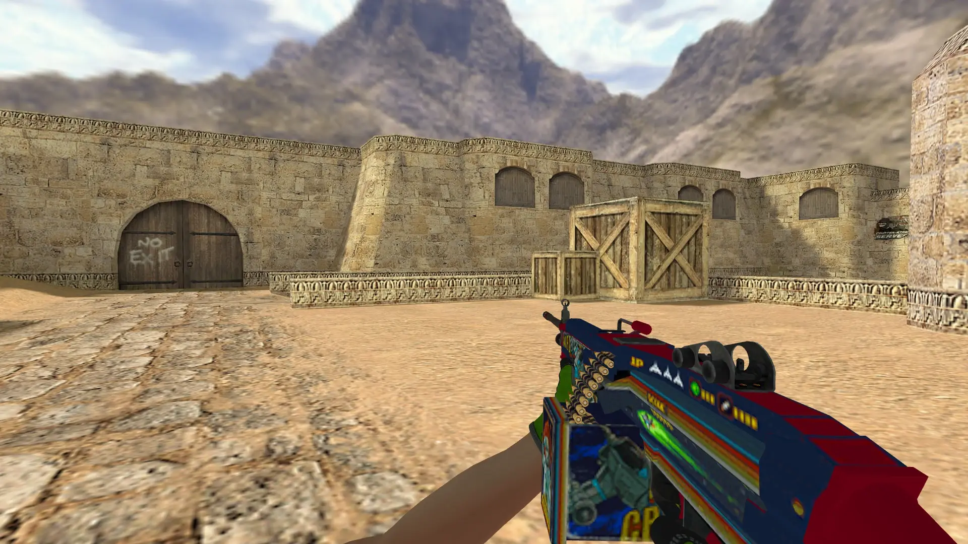 M249 — Specialist Gloves Emerald Web Pack — de_dust2 (first person)