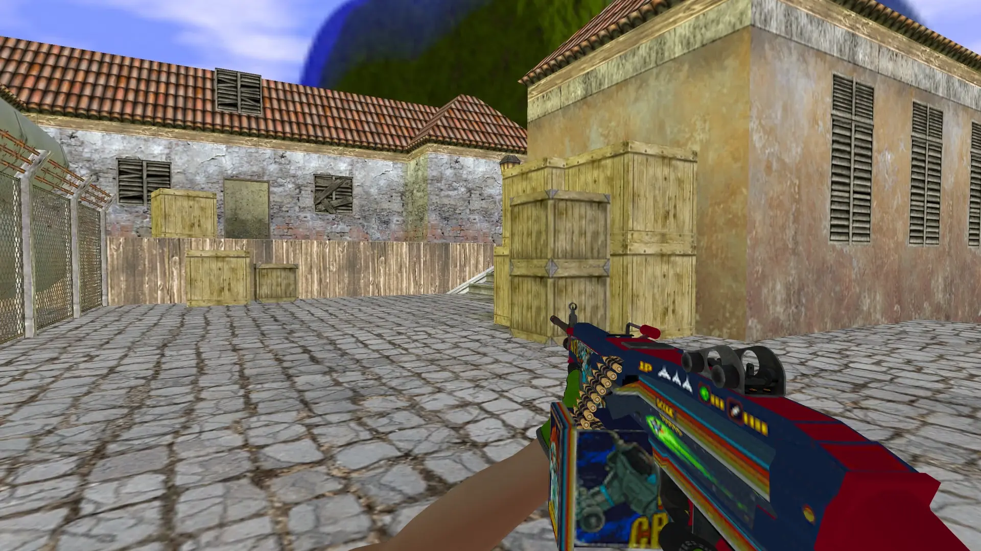 M249 — Specialist Gloves Emerald Web Pack — de_inferno (first person)