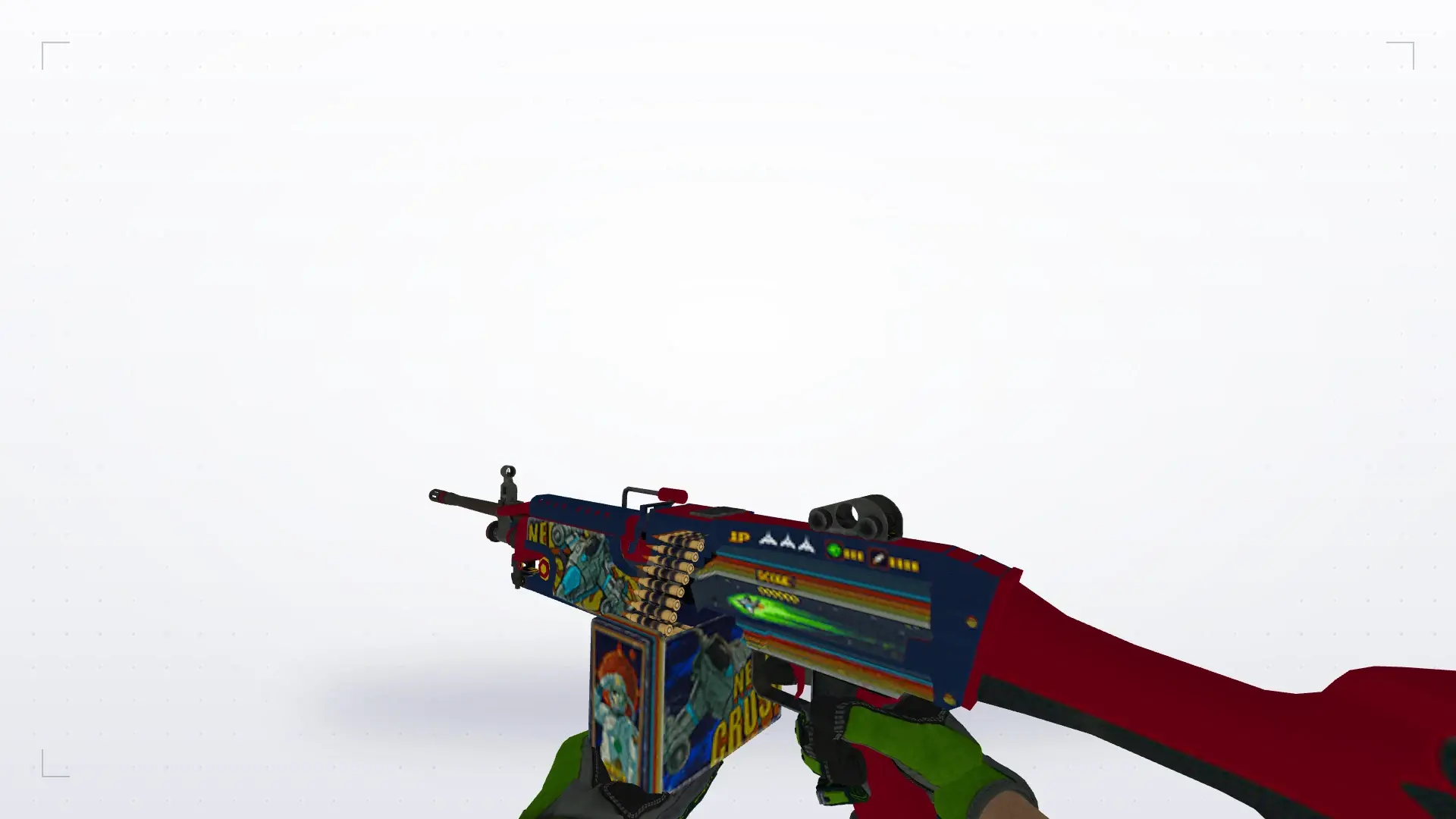 M249 — Specialist Gloves Emerald Web Pack — first person