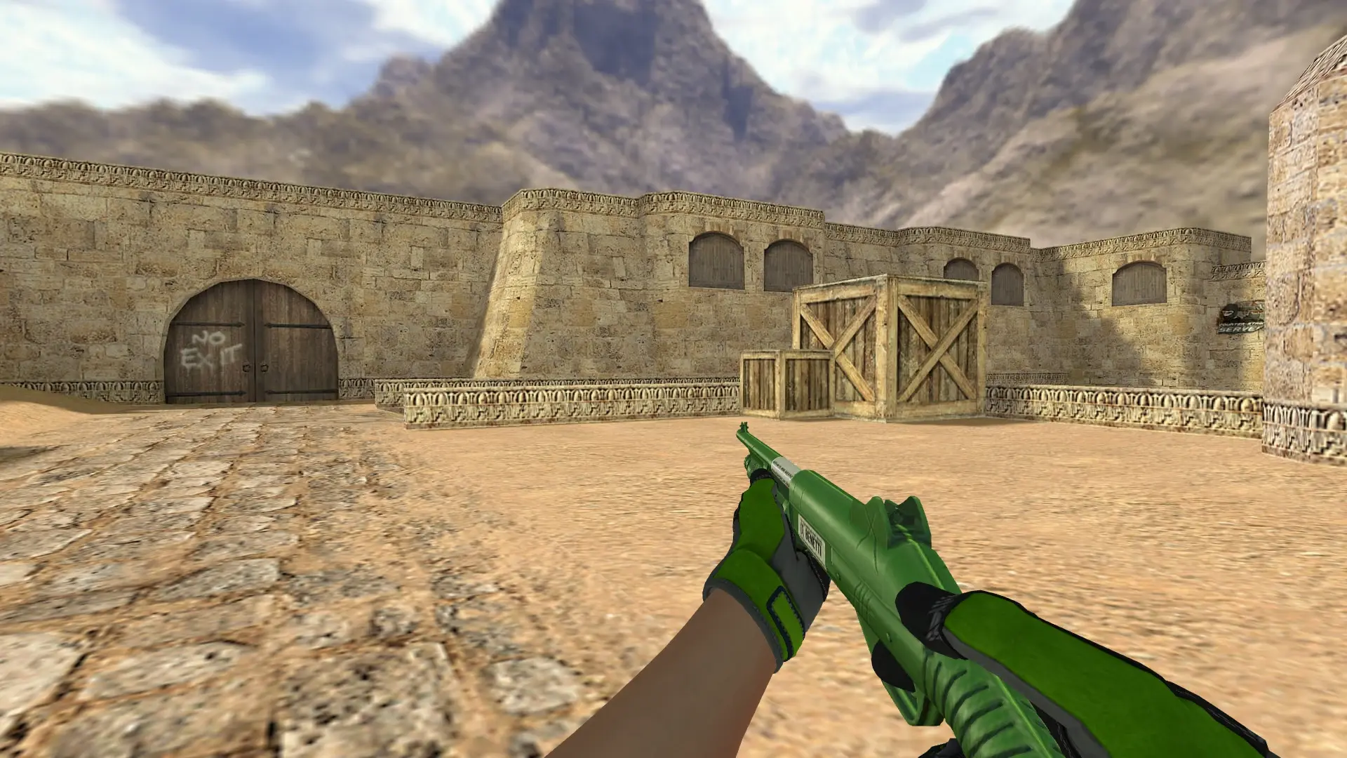 M3 — Specialist Gloves Emerald Web Pack — de_dust2 (first person)