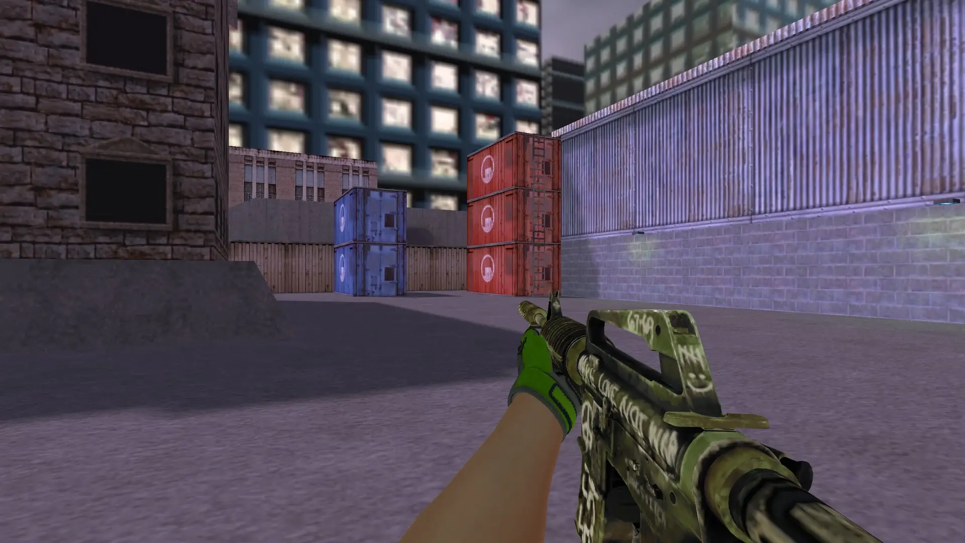 M4A1 — Specialist Gloves Emerald Web Pack — cs_assault (first person)