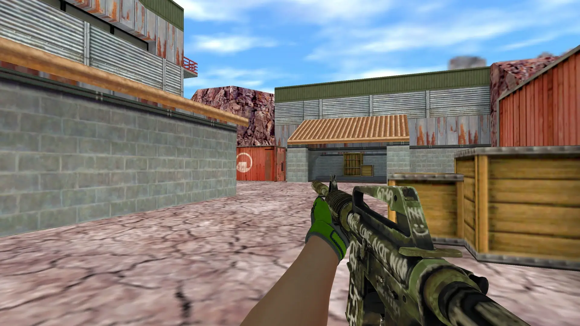 M4A1 — Specialist Gloves Emerald Web Pack — de_nuke (first person)