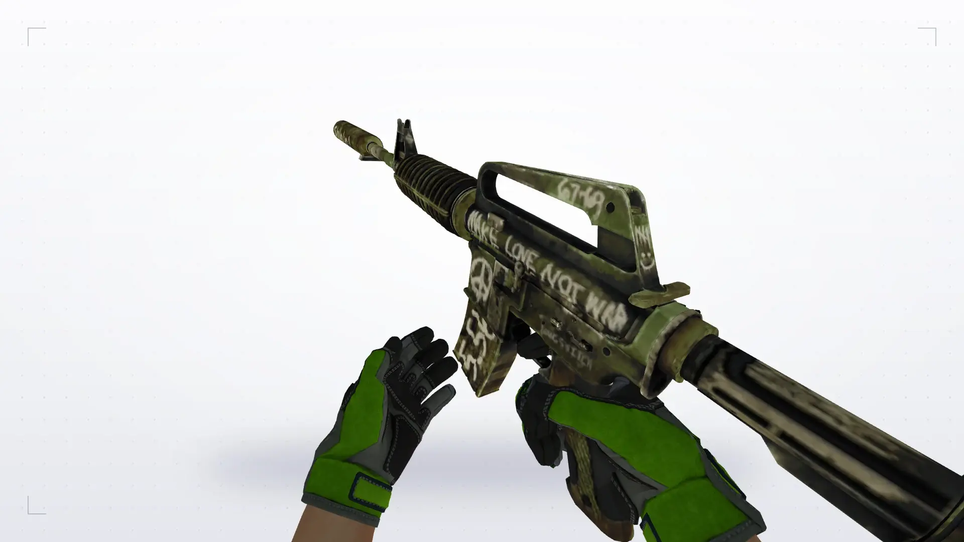 M4A1 — Specialist Gloves Emerald Web Pack — first person