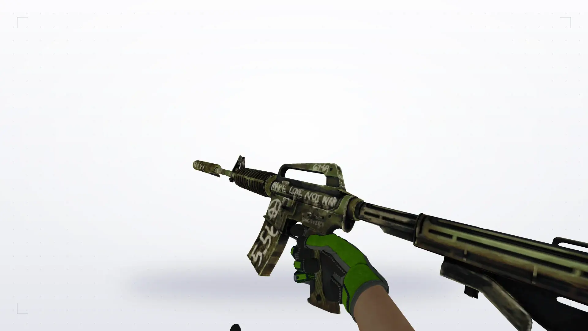 M4A1 — Specialist Gloves Emerald Web Pack — first person