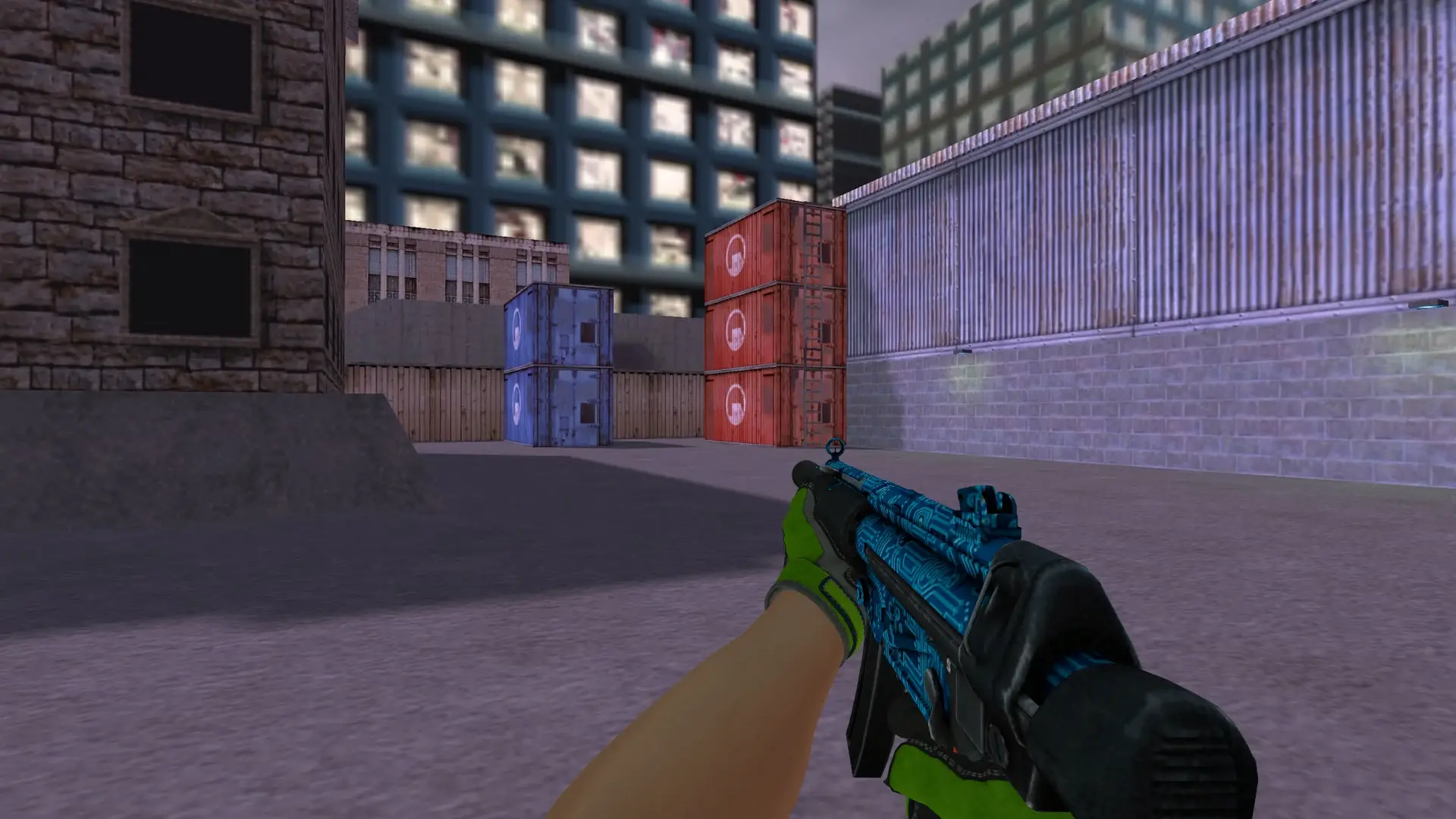 MP5 — Specialist Gloves Emerald Web Pack — cs_assault (first person)