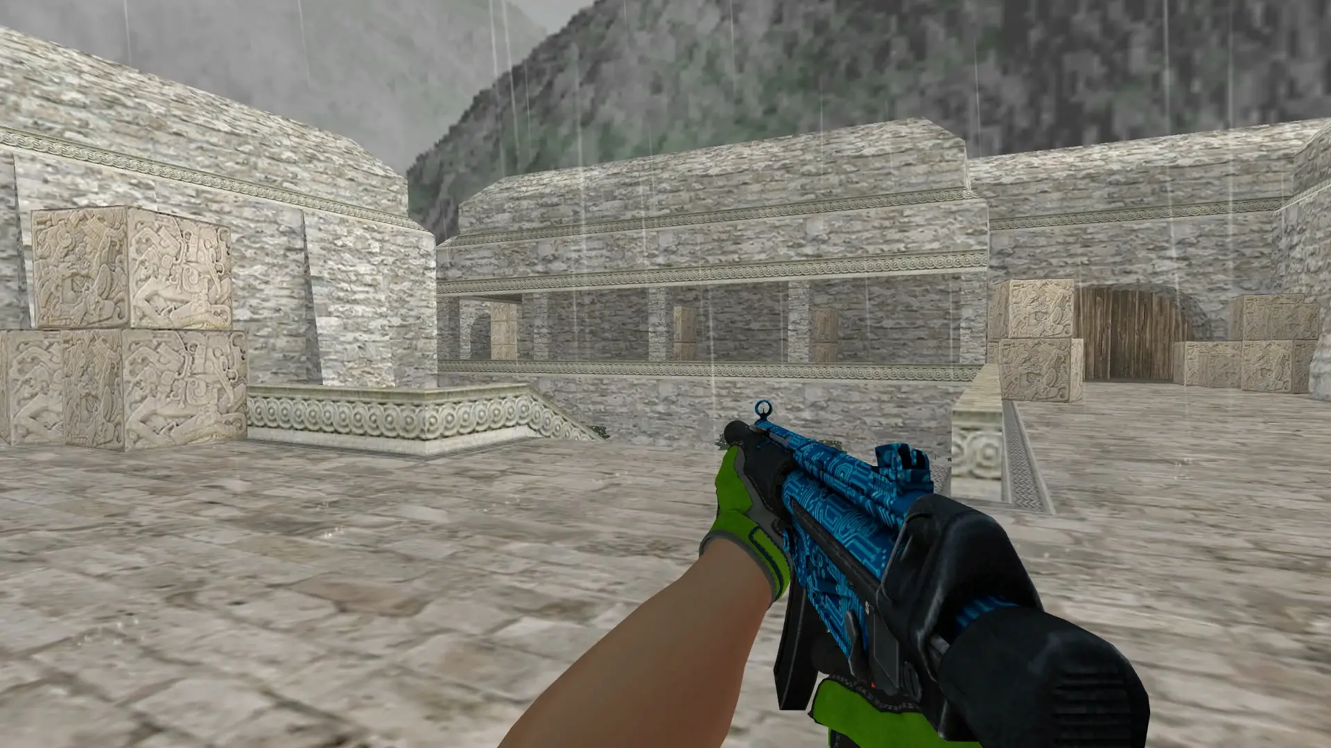 MP5 — Specialist Gloves Emerald Web Pack — de_aztec (first person)