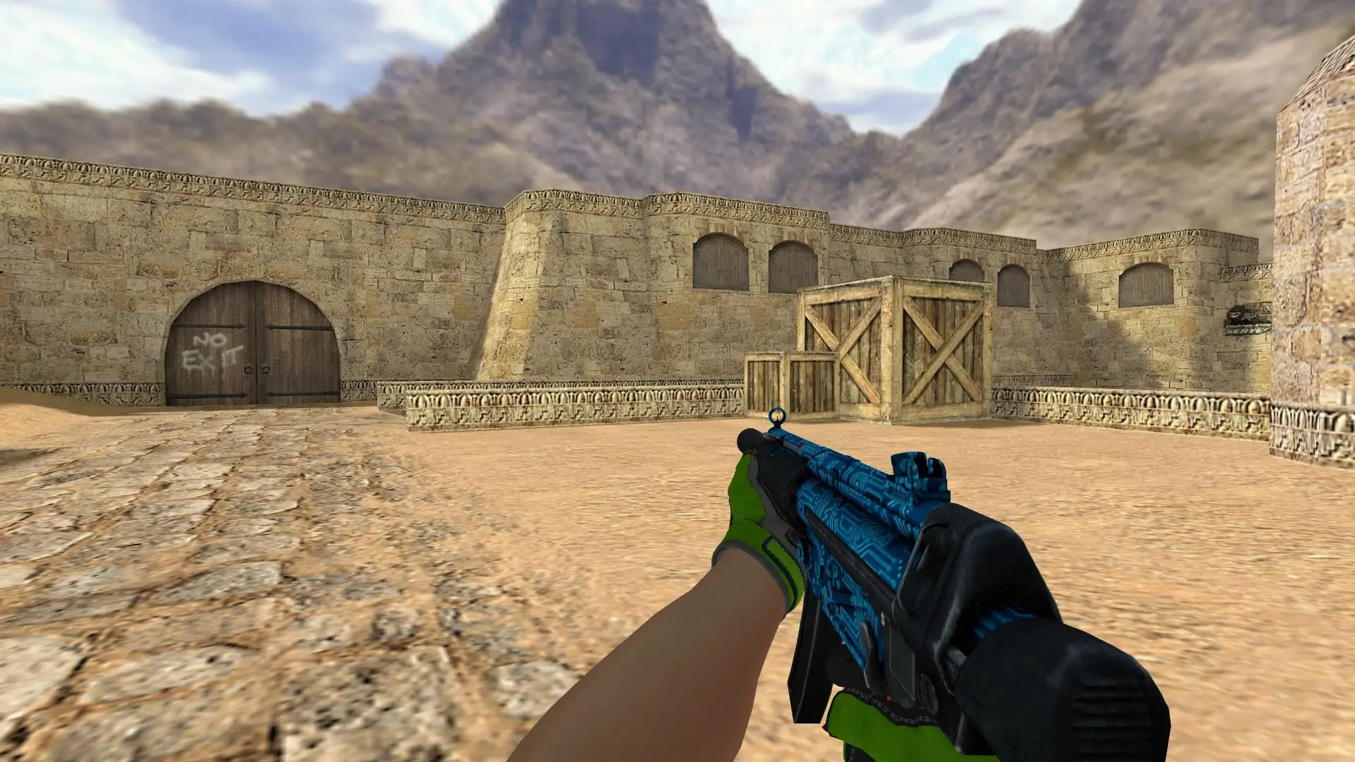 MP5 — Specialist Gloves Emerald Web Pack — de_dust2 (first person)